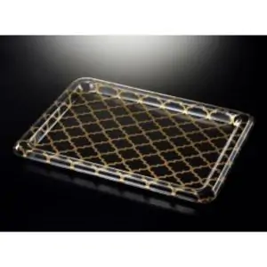 VAGUE | Acrylic Traditional Tray Clear with Gold Printing | 02-646