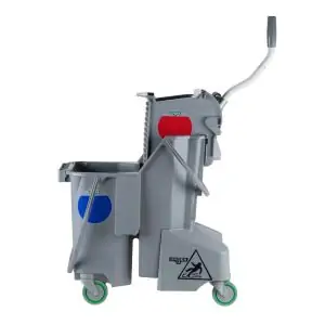 UNGER | COMBG 30 Liters Gray Mop Bucket with Side-Press Wringer | 4RP518