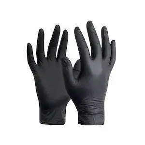 AZOSS | Black Nitrile Powder Free Disposable Gloves 100 Pair Pkt | 4RR400