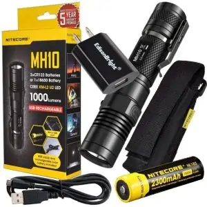 NITECORE | USB Rechargeable LED Flashlight 1000 Lumens(With Battery) | MH10