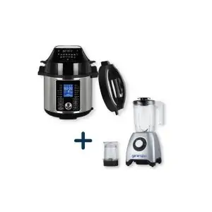 GENERALCO | Bundle Offer-Pressure Cooker With Air Fryer 6Ltr (2X1)  + Blender 2 In 1 - 50/60Hz 300W | GKPF-601D