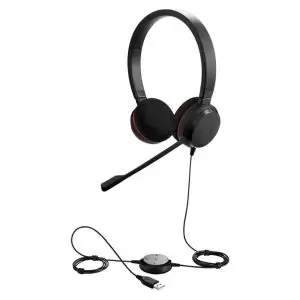 JABRA | Evolve 20 UC Stereo/Mono Wired Headset with Quality Microphone Black