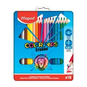 MAPED | Color Peps Strong Colored Pencils Metal Box Multicolor  18 Piece | MD-862715
